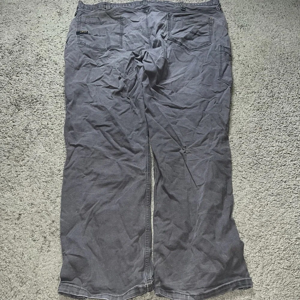 Ariat Blue Jeans Pants Men 42x32 Charcoal Gray Slim Straight M7 Leg Work Rebar